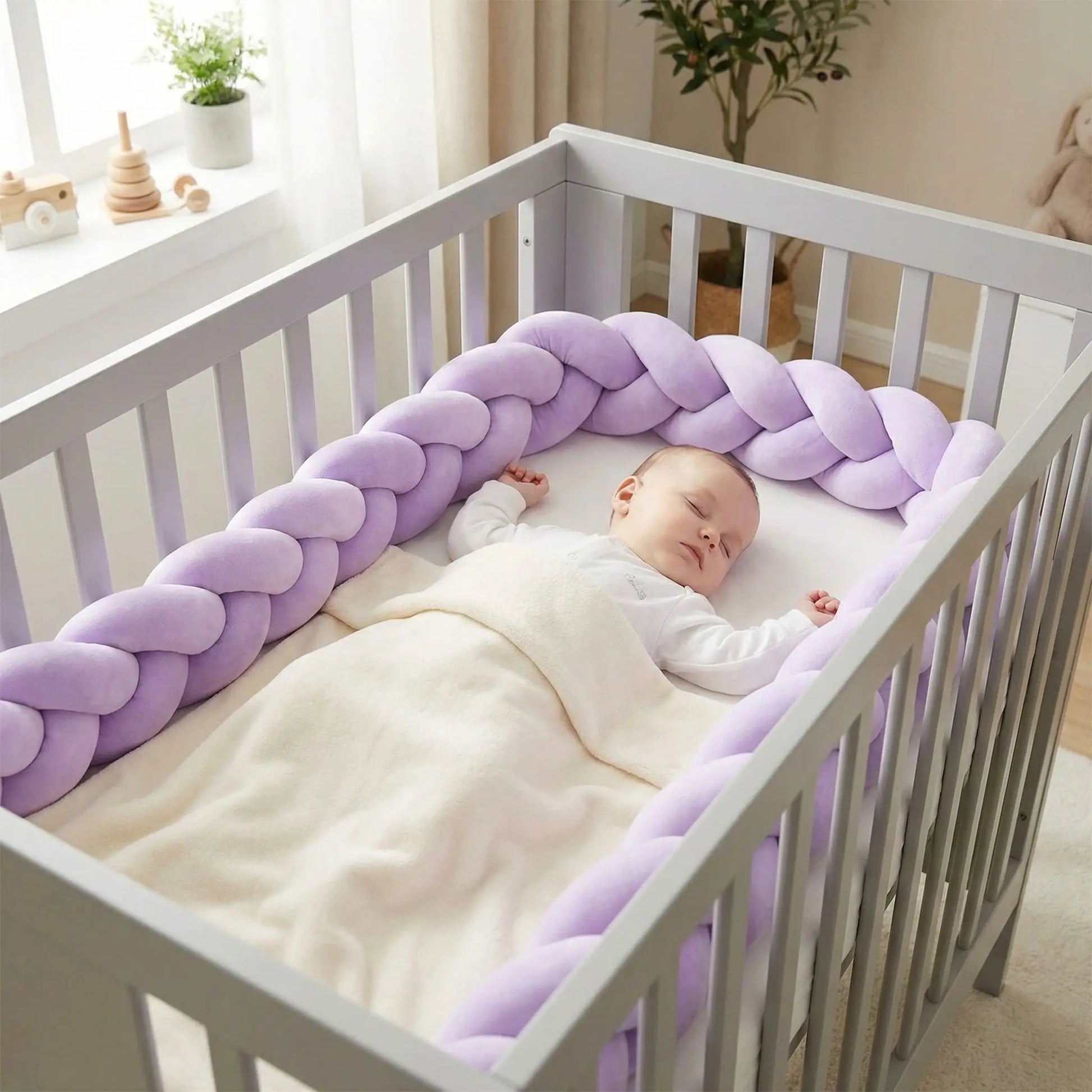 tresse-de-lit-3m-lavande-bebe-endormi-berceau-gris-douceur-nurserie-securite-petit-gardien