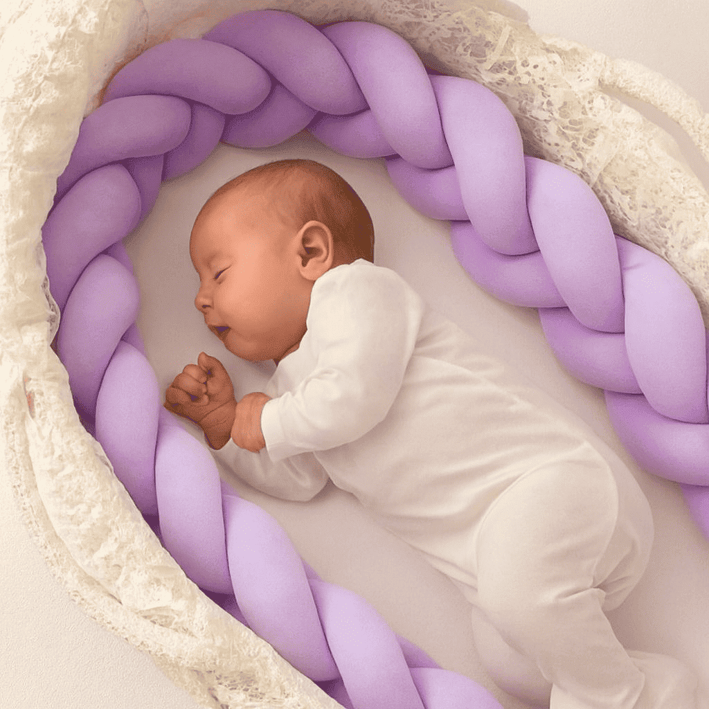 tresse-de-lit-3m-lavande-nid-bebe-endormi-douceur-securite-confort-lacet-petit-gardien