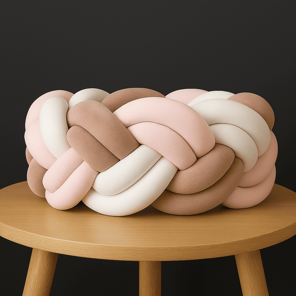 tresse-de-lit-3m-marron-blanc-rose-sur-gueridon-en-bois-pastel