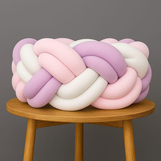 tresse-de-lit-3m-violet-blanc-rose-sur-gueridon-en-bois-pastel