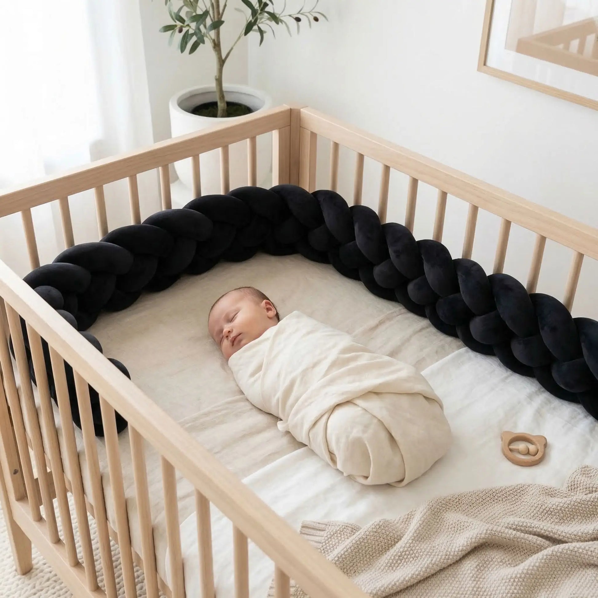 tresse-de-lit-4-saumes-bebe-endormi-avec-tresse-protectrice-creme-latte