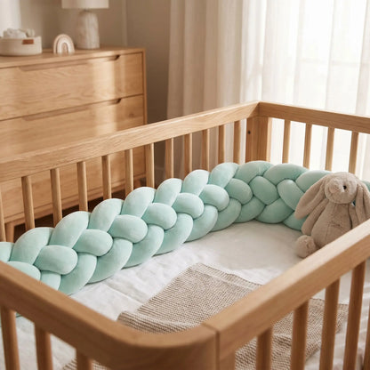 tresse-de-lit-4m-berceau-bois-tresse-menthe-peluche-lapin-chambre-velours-securisom