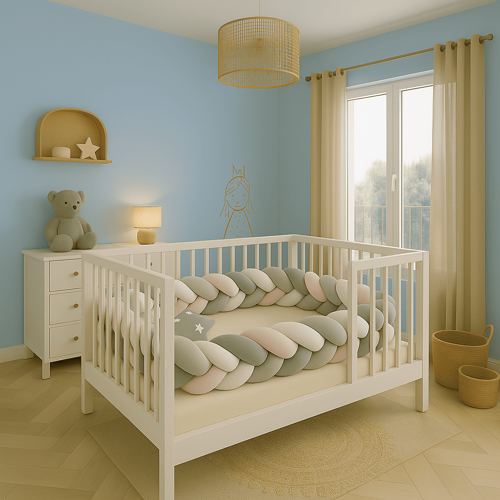 tresse-de-lit-4m-gris-rose-blanc-dans-bercceau-Berceuse