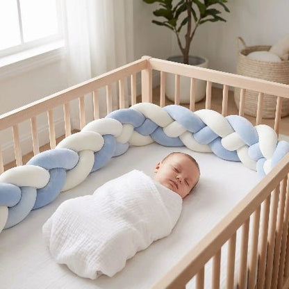 tresse-de-lit-4m-orchestra-bebe-berceau-blanc-tresse-bleu-blanc-creme-nurserie-confortable-tresse_etoilee