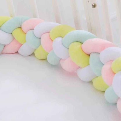 tresse-de-lit-4m-orchestra-tresse-blanc-rose-jaune-vert-protection-douces-nuage-douillet