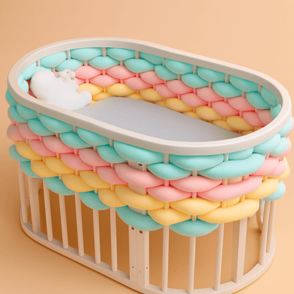 tresse-de-lit-5m-tissee-sur-berceau-blanc-tresses-vert-rose-jaune-protection-tendresse