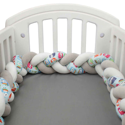 tresse-de-lit-bebe-blanc-gris-imprime-hiboux-lit-nurserie-douceur-securite-douce-bulle