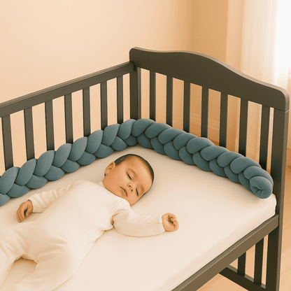 tresse-de-lit-bebe-bleu-bebe-endormi-berceau-en-bois-nuage-velours