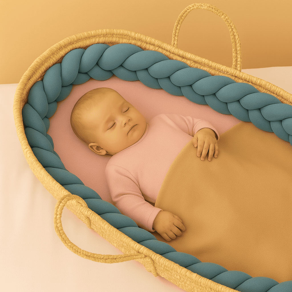 tresse-de-lit-bebe-coussin-bleu-panier-bebe-dormant-nuage-velours