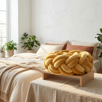 tresse-de-lit-bebe-coussin-tresse-jaune-decor-confort-aube-caline