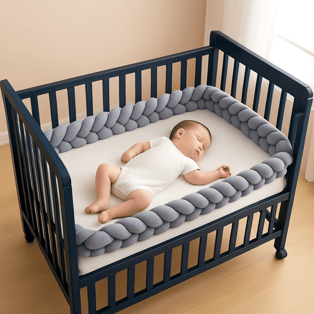 tresse-de-lit-bebe-gris-clair-berceau-bleu-bebe-endormi-nuage-velours