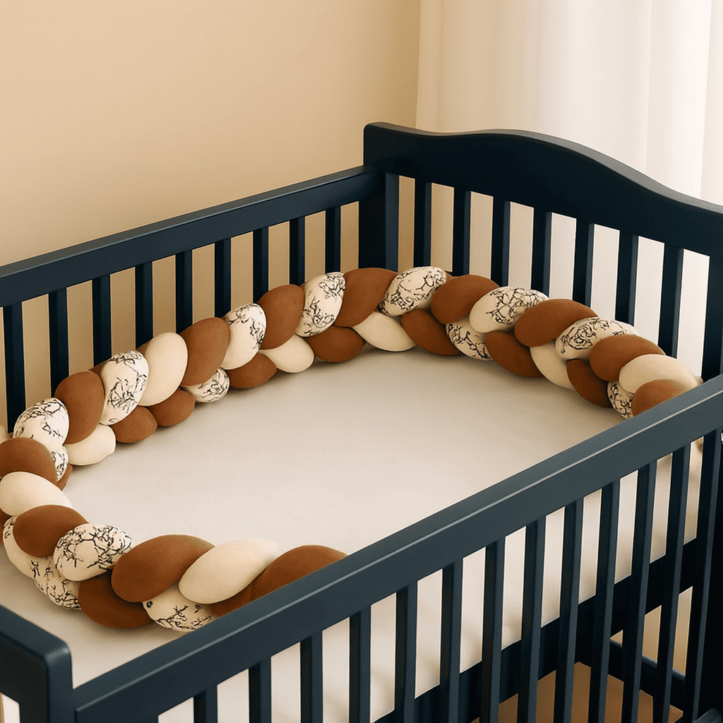 tresse-de-lit-bebe-marron-creme-motif-branches-berceau-bleu-chambre-securisee-horizon-douceu