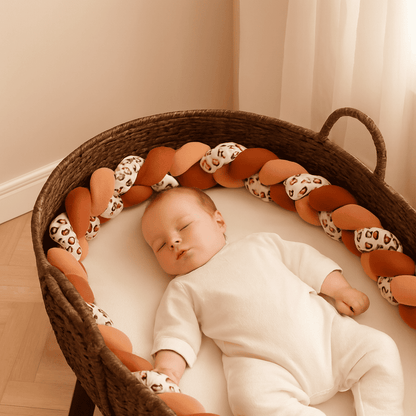 tresse-de-lit-bebe-orange-blanc-leopard-couffin-endormi-nurserie-douceur-horizon-douceur