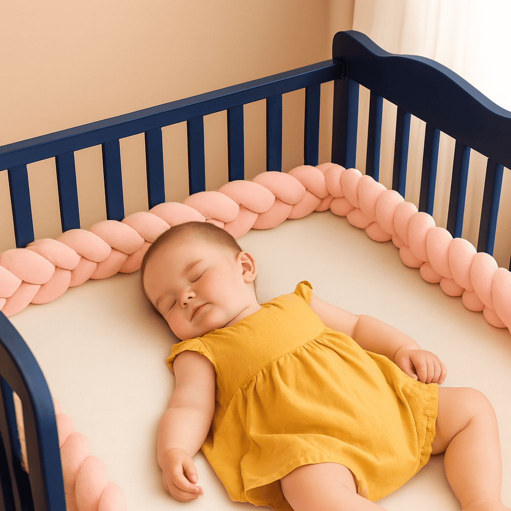 tresse-de-lit-bebe-rose-lit-bleu-bebe-dormant-securite-murmure-de-coton