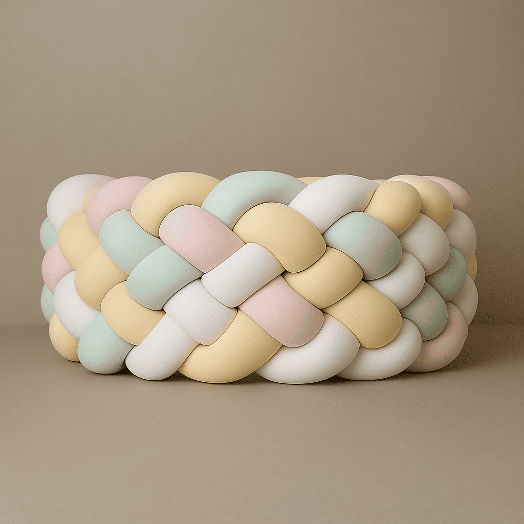 tresse-de-lit-bebe-vert-jaune-rose-blanc-nuage-doux