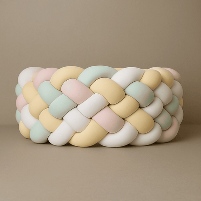 tresse-de-lit-bebe-vert-jaune-rose-blanc-nuage-doux