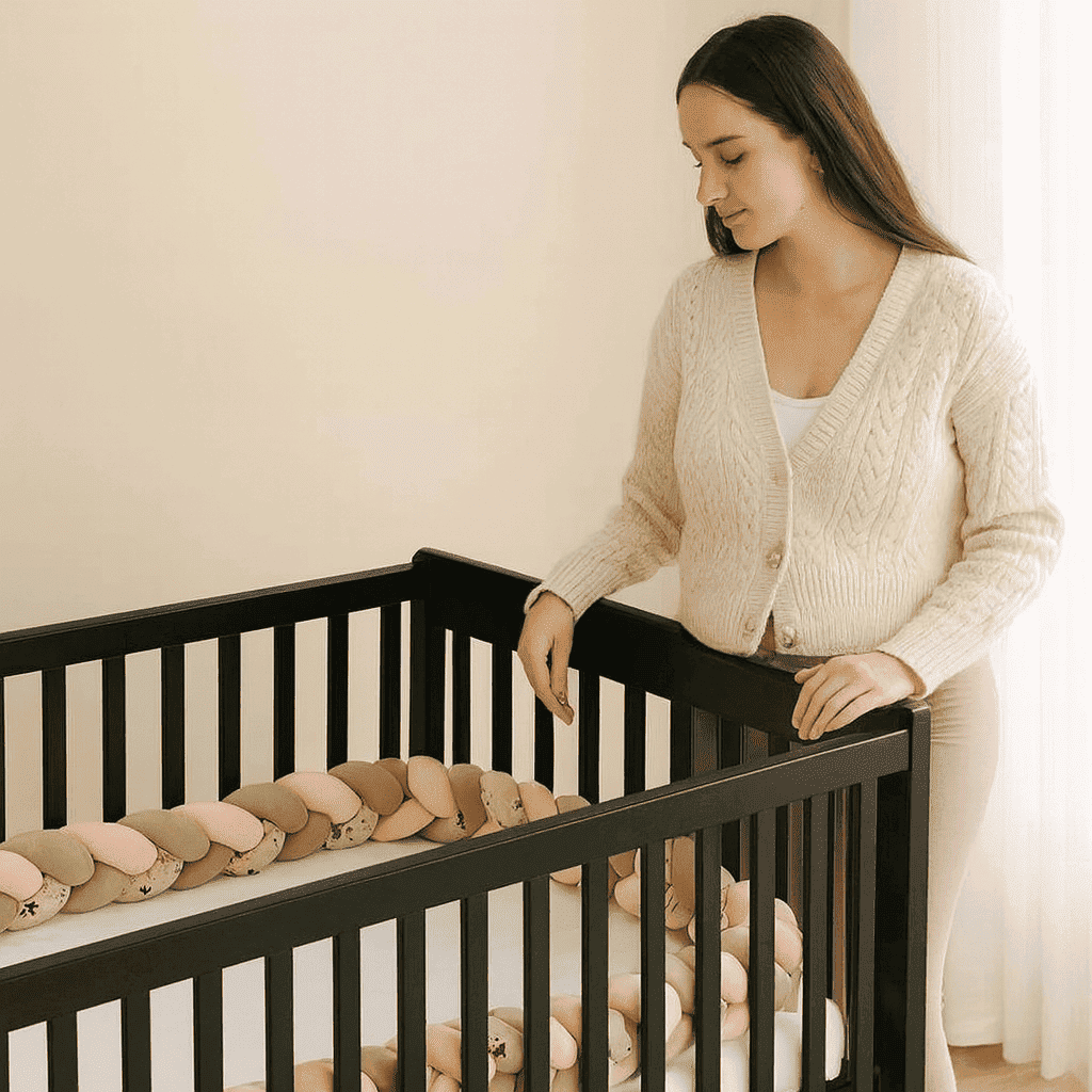 tresse-de-lit-nurserie-couleurs-pastel-maman-observe-berceau-de-reves
