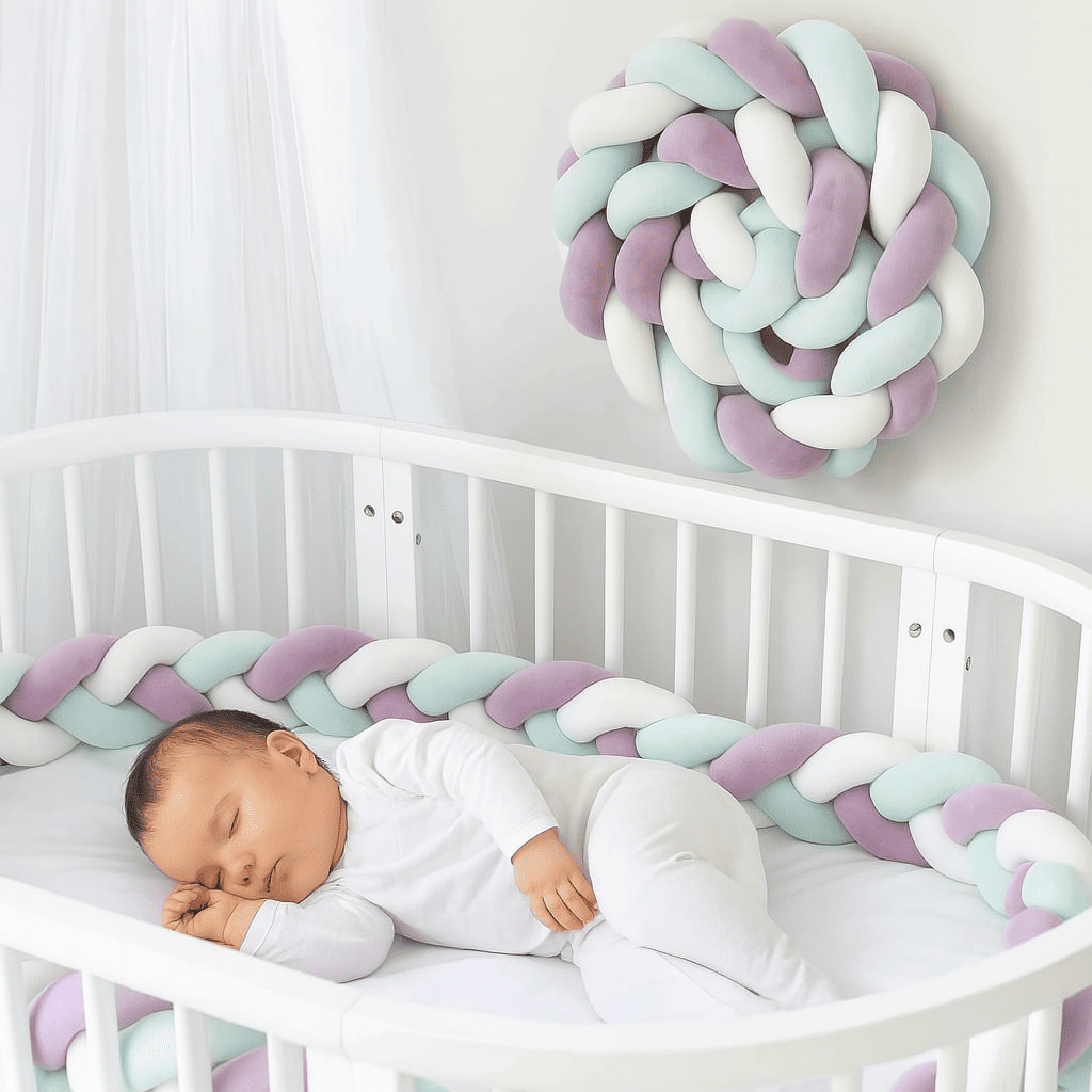 tresse-de-lit-trois-metres-violet-blanc-vert-dans-lit-bebe-serein-nidbebe