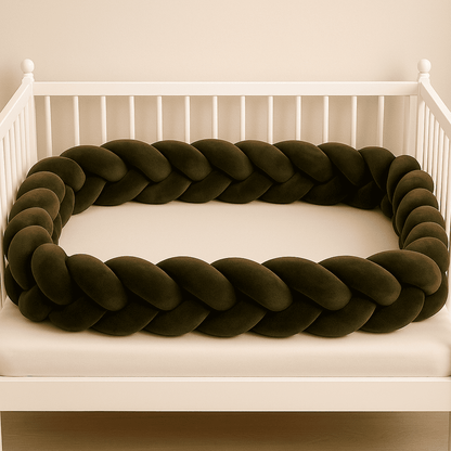 tresse-de-lit-vert-olive-dans-berceau-olivebeige