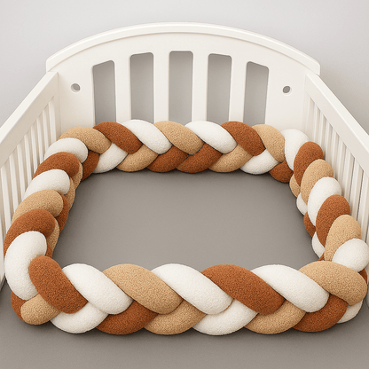tresses-de-lit-bebe-brun-beige-blanc-dans-lit-de-couleur-blanc-bim