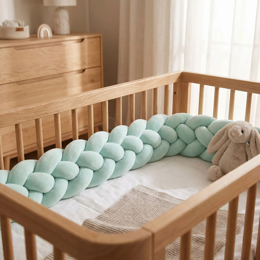 tuto-tresse-de-lit-berceau-bois-vert-menthe-peluche-lapin-chambre-bebe-refuge-de-douceur